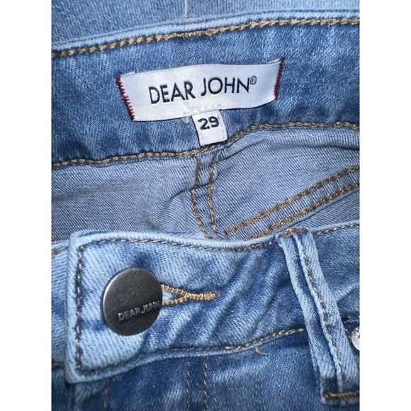 Anthropologie Dear John Erin Slim Straight Splattered Jeans Size 29 - Picture 8 of 12